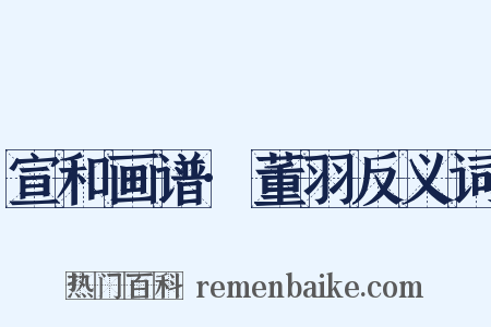 宣和画谱·董羽反义词是什么意思的图片